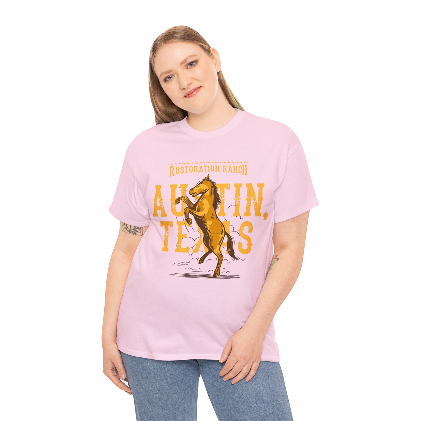 Rearing Horse Unisex Heavy Cotton Tee