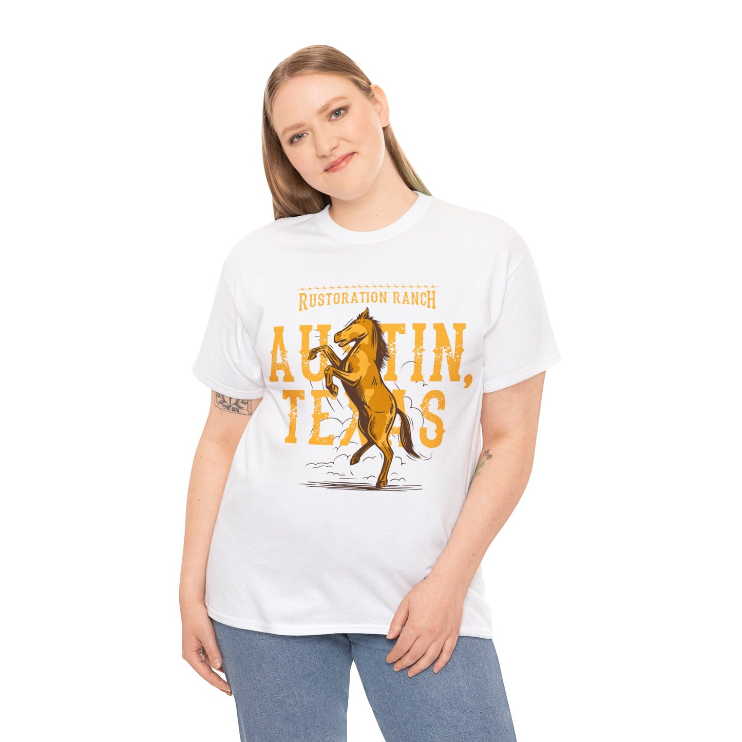 Rearing Horse Unisex Heavy Cotton Tee