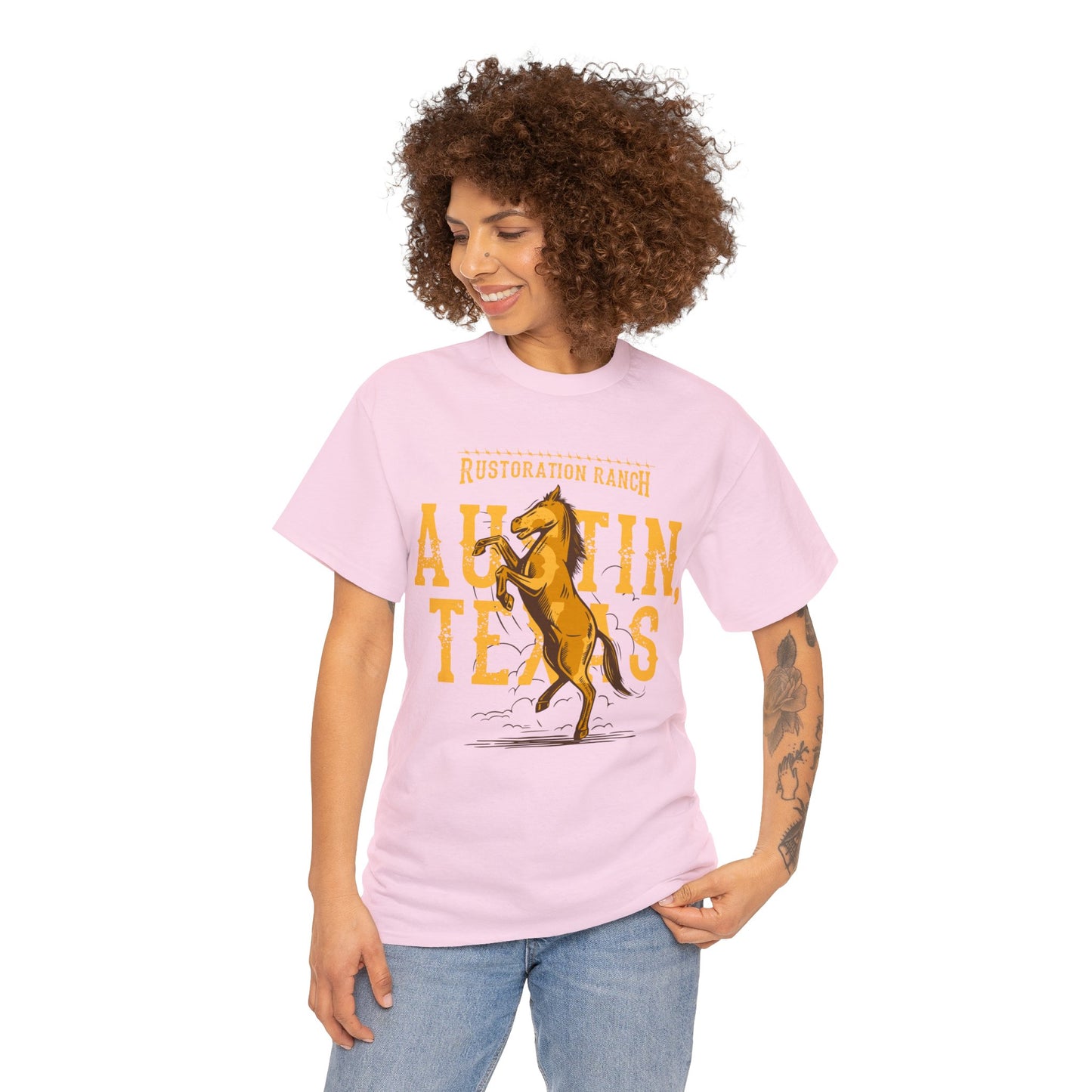 Rearing Horse Unisex Heavy Cotton Tee