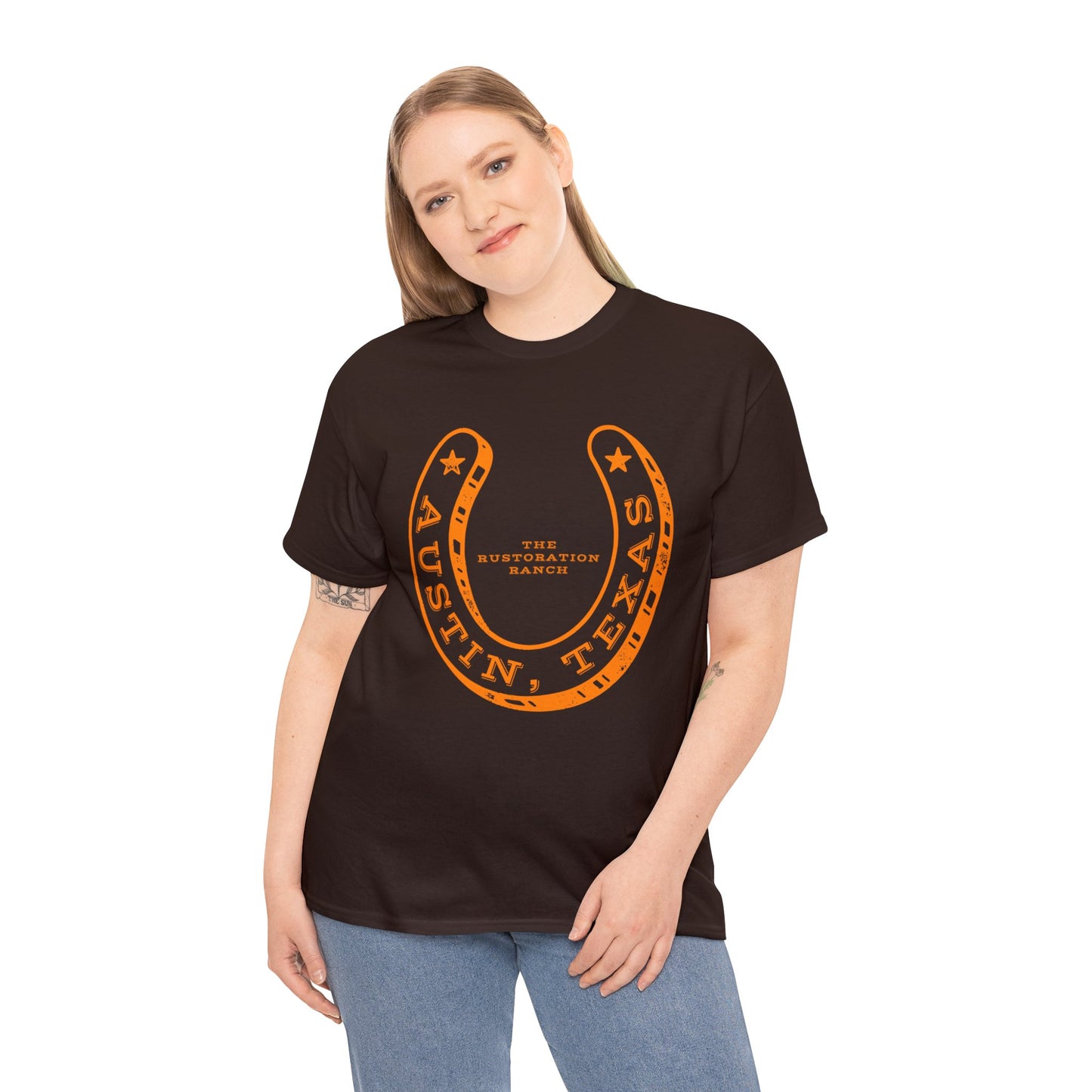 Lucky Horse Shoe Unisex Heavy Cotton Tee