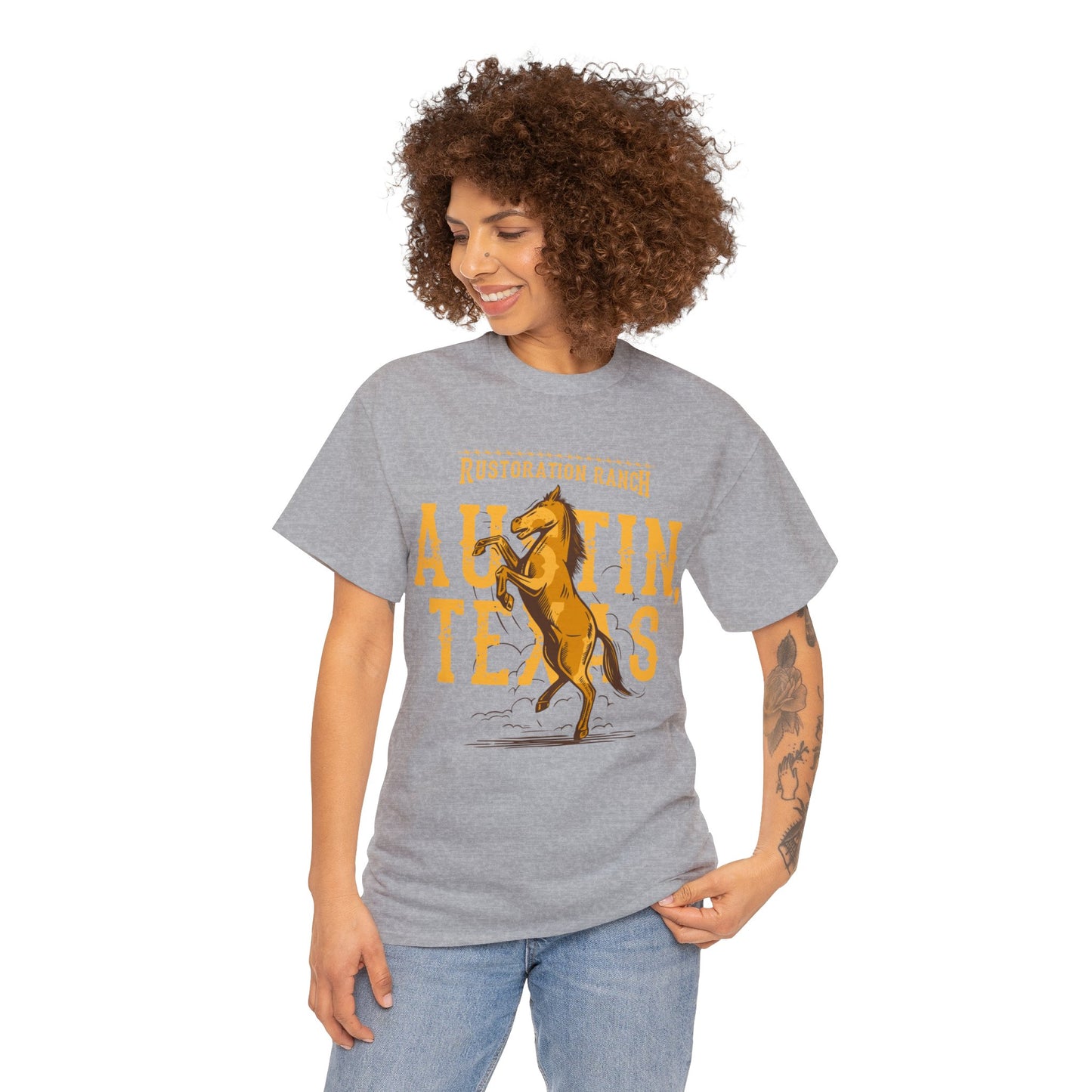 Rearing Horse Unisex Heavy Cotton Tee