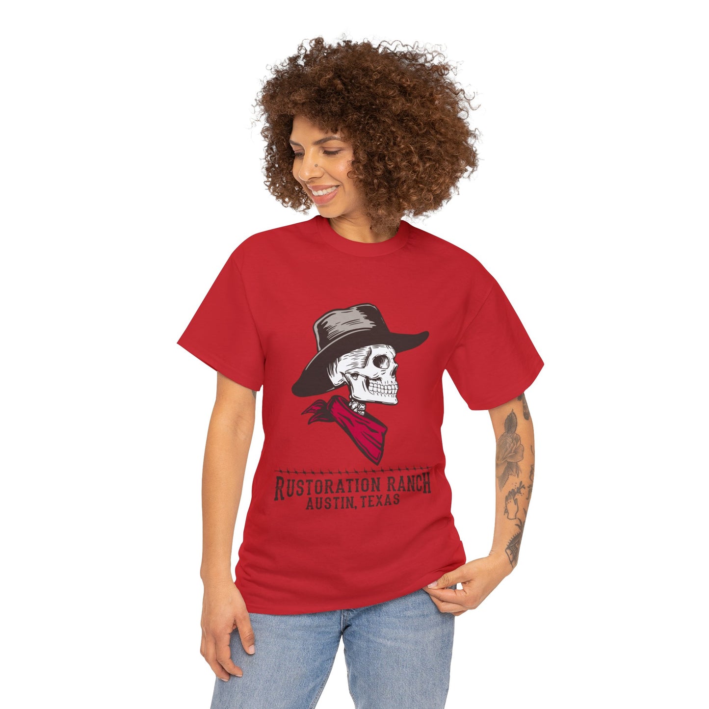 Skeleton Cowboy  Unisex Heavy Cotton Tee