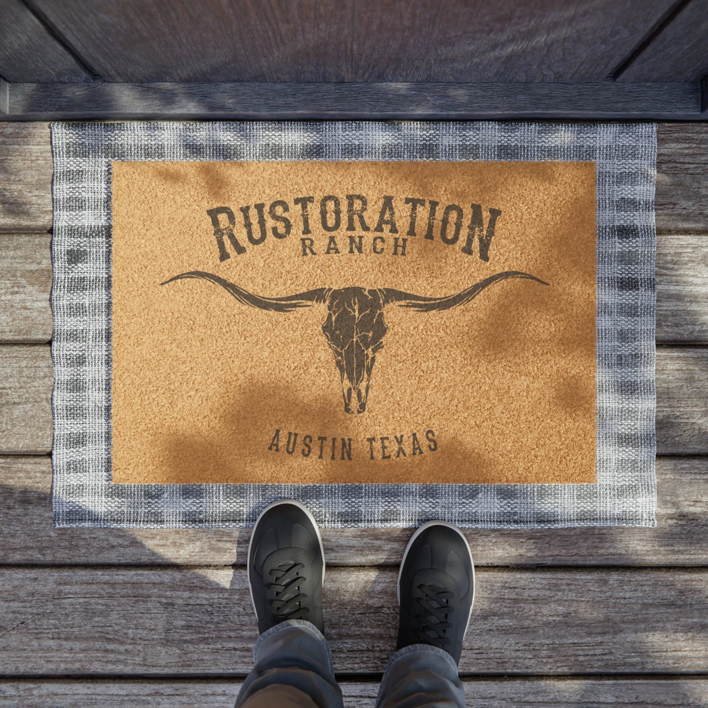 Longhorn Skull Doormat