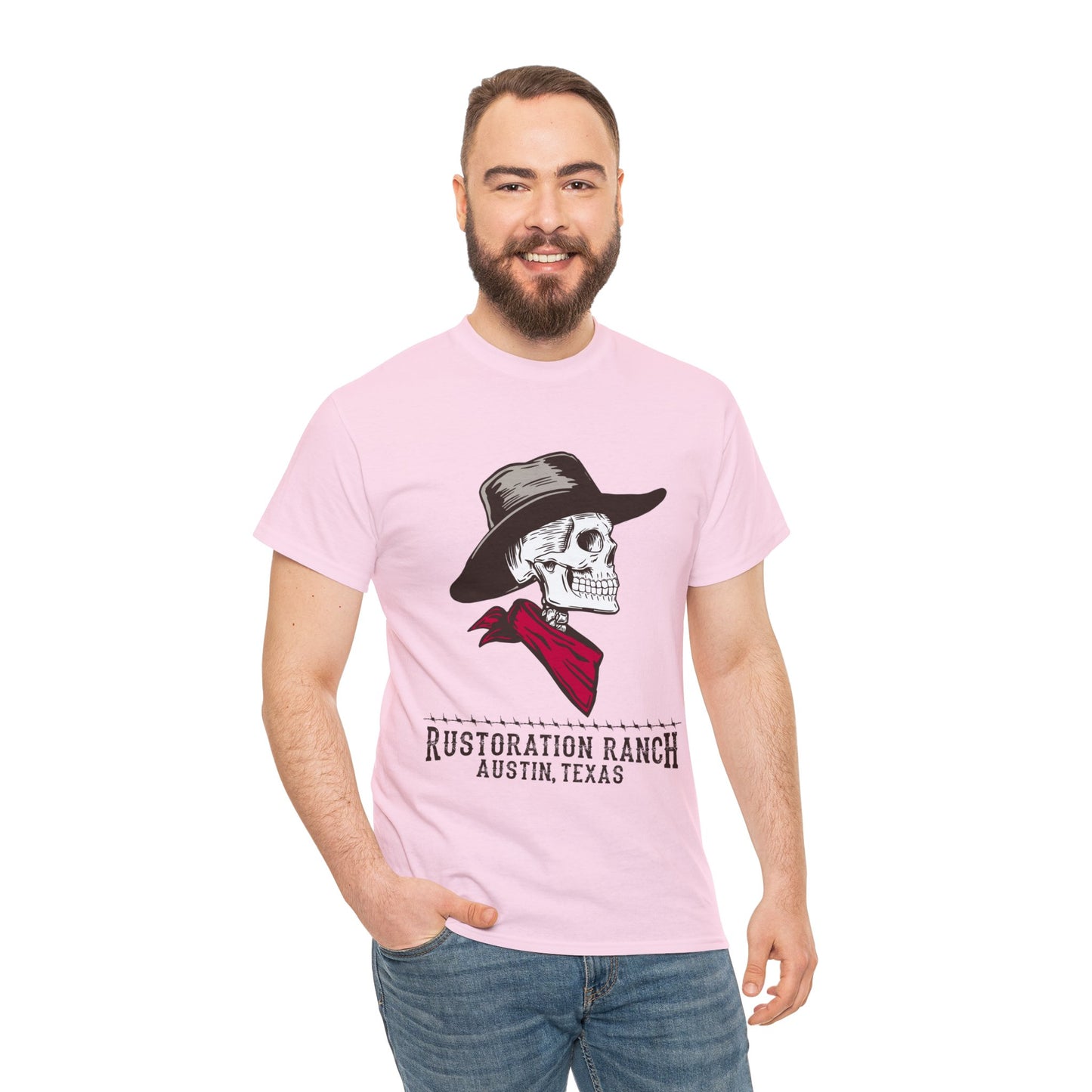 Skeleton Cowboy  Unisex Heavy Cotton Tee