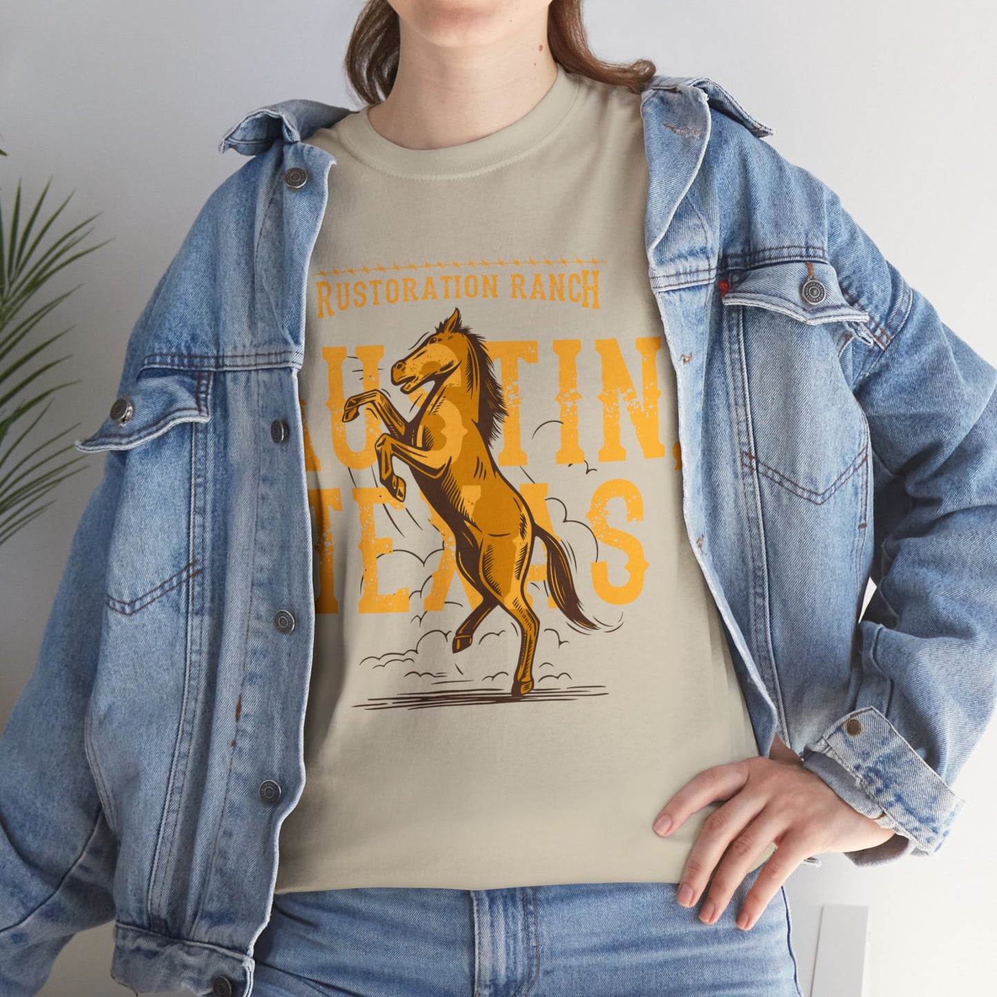 Rearing Horse Unisex Heavy Cotton Tee