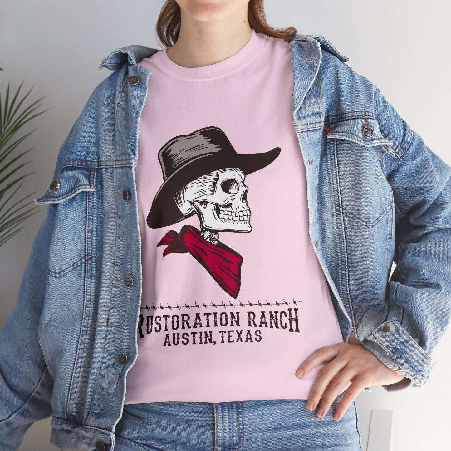 Skeleton Cowboy  Unisex Heavy Cotton Tee