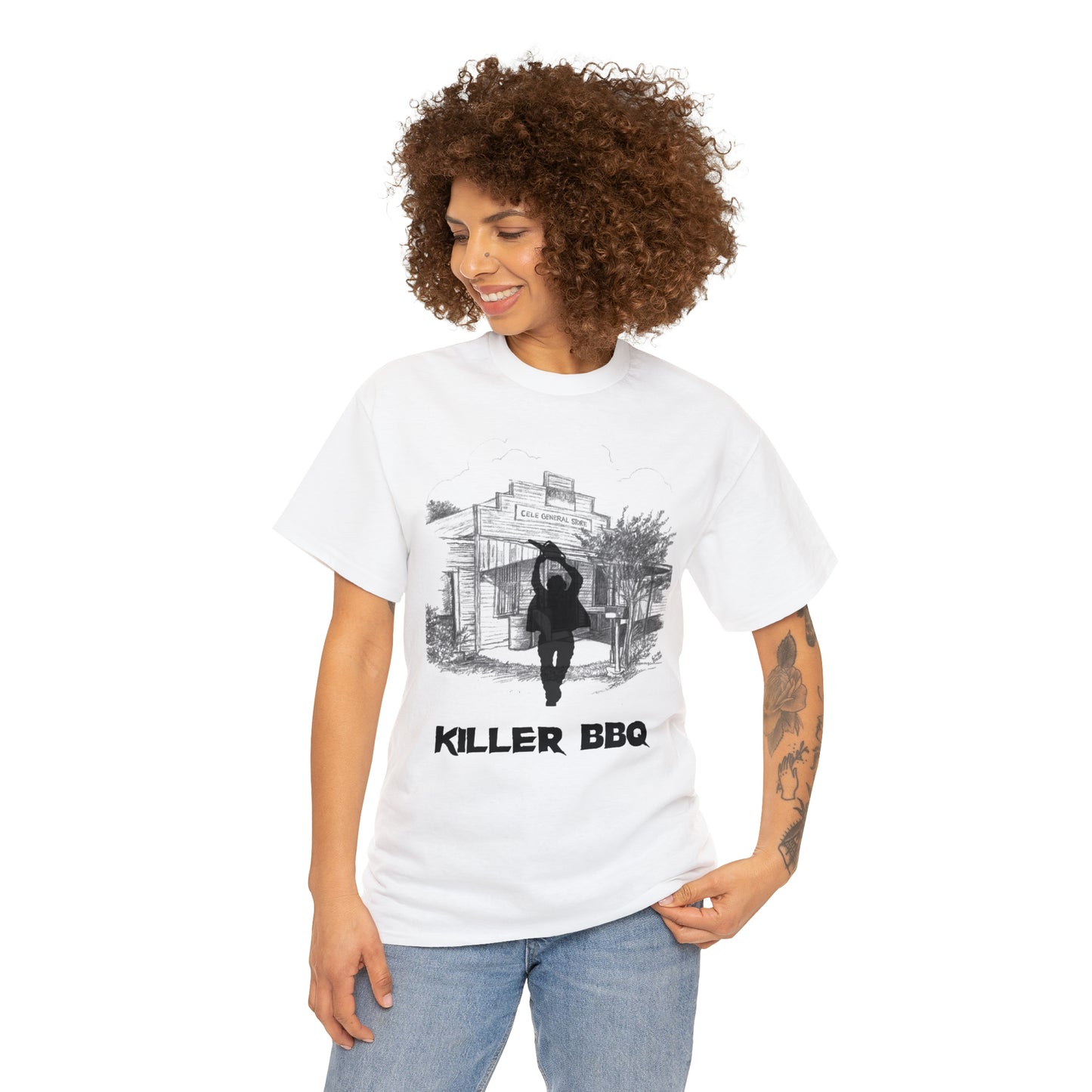 Cele Store Killer BBQ, Texas Chainsaw Massacre Heavy Cotton Tee