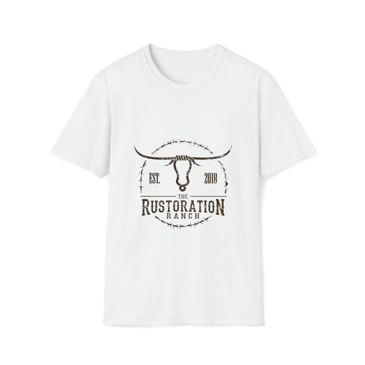 Rustoration Ranch Logo White T-Shirt