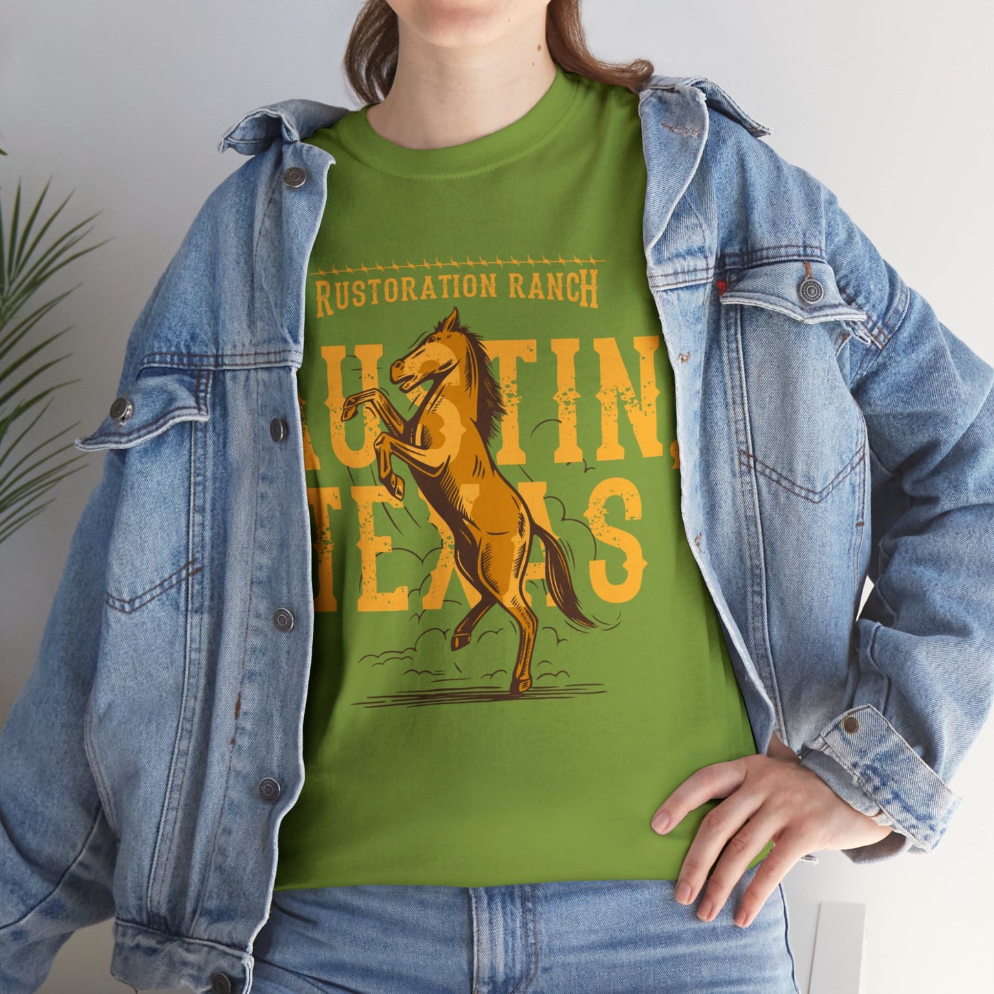 Rearing Horse Unisex Heavy Cotton Tee