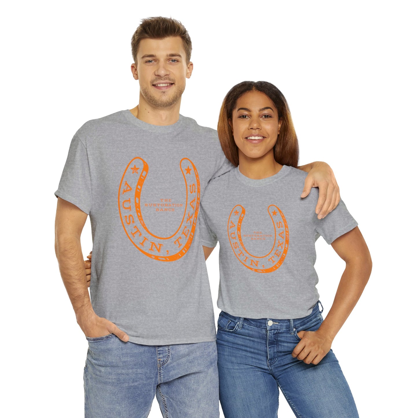 Lucky Horse Shoe Unisex Heavy Cotton Tee