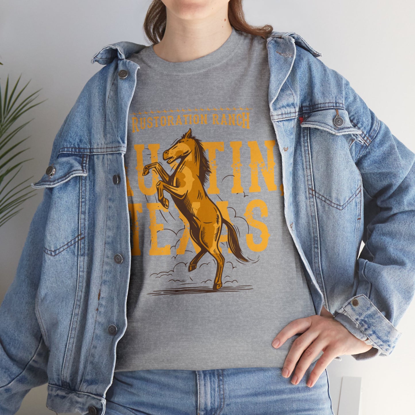 Rearing Horse Unisex Heavy Cotton Tee