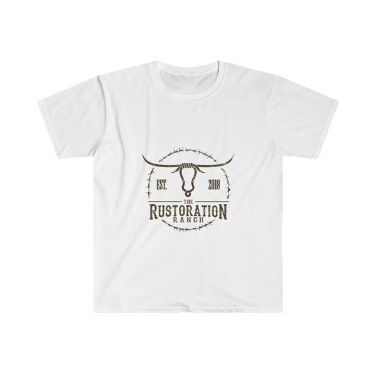 Rustoration Ranch Logo. Unisex Softstyle T-Shirt