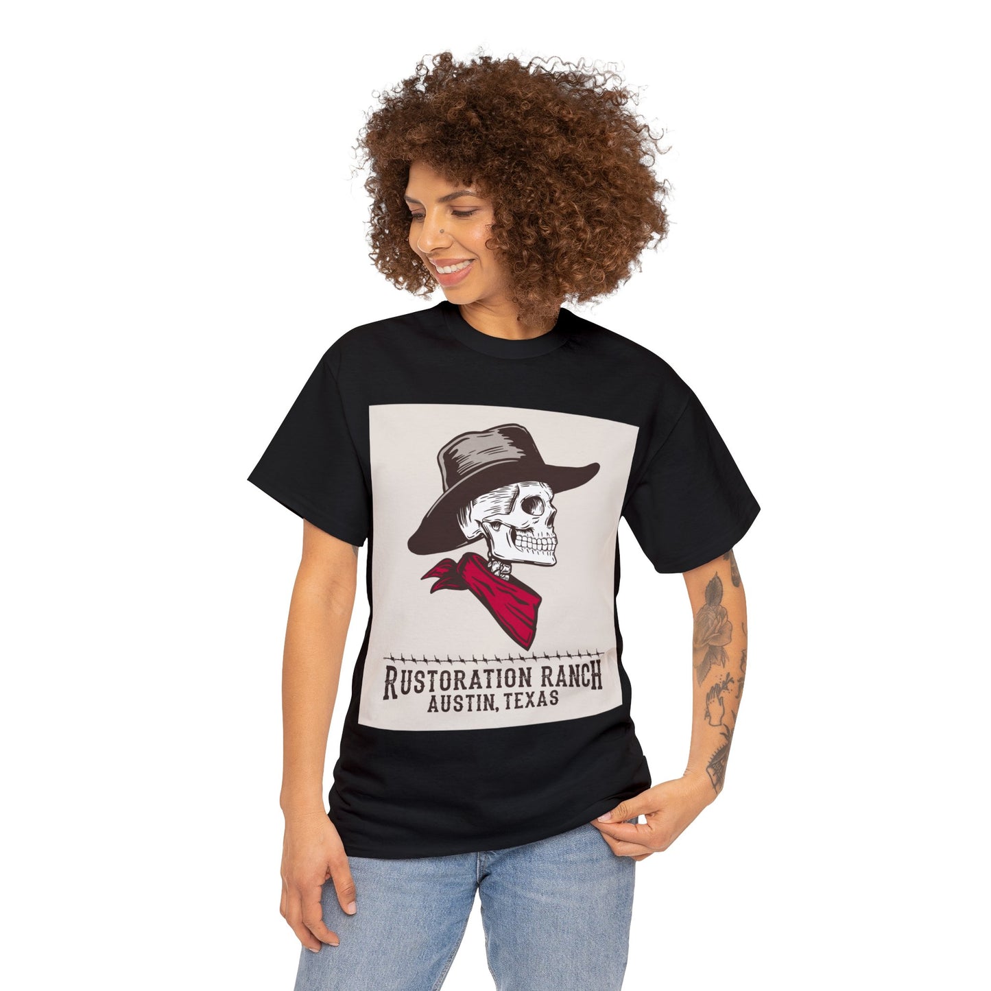 Skeleton Cowboy  Unisex Heavy Cotton Tee