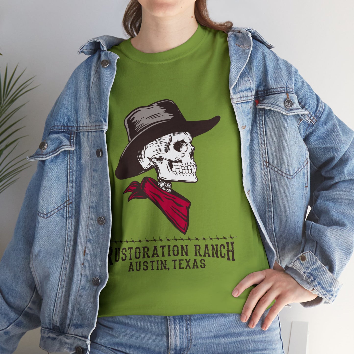 Skeleton Cowboy  Unisex Heavy Cotton Tee