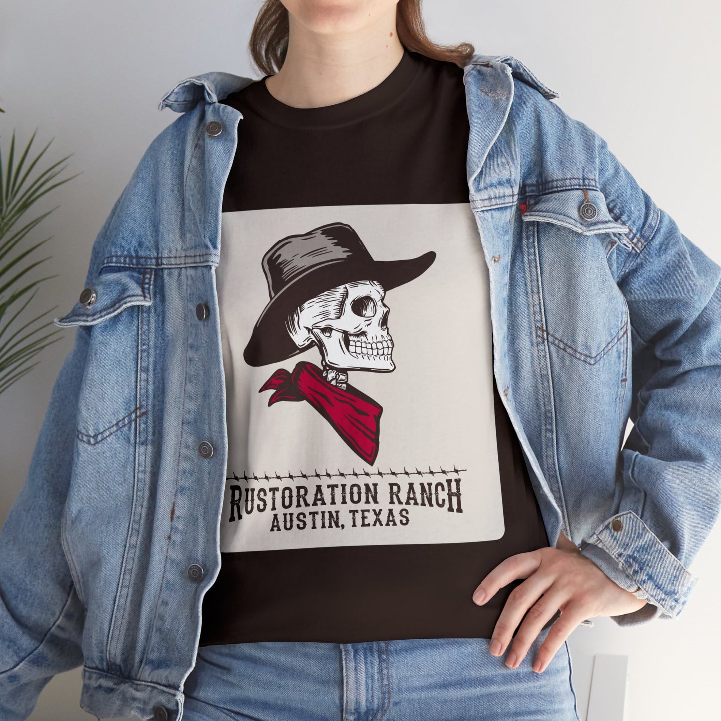 Skeleton Cowboy  Unisex Heavy Cotton Tee