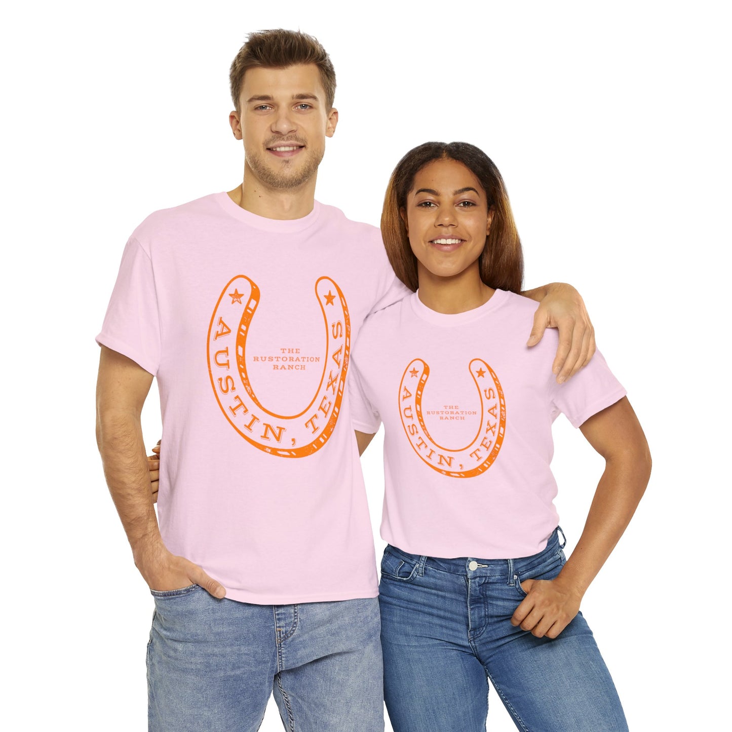 Lucky Horse Shoe Unisex Heavy Cotton Tee