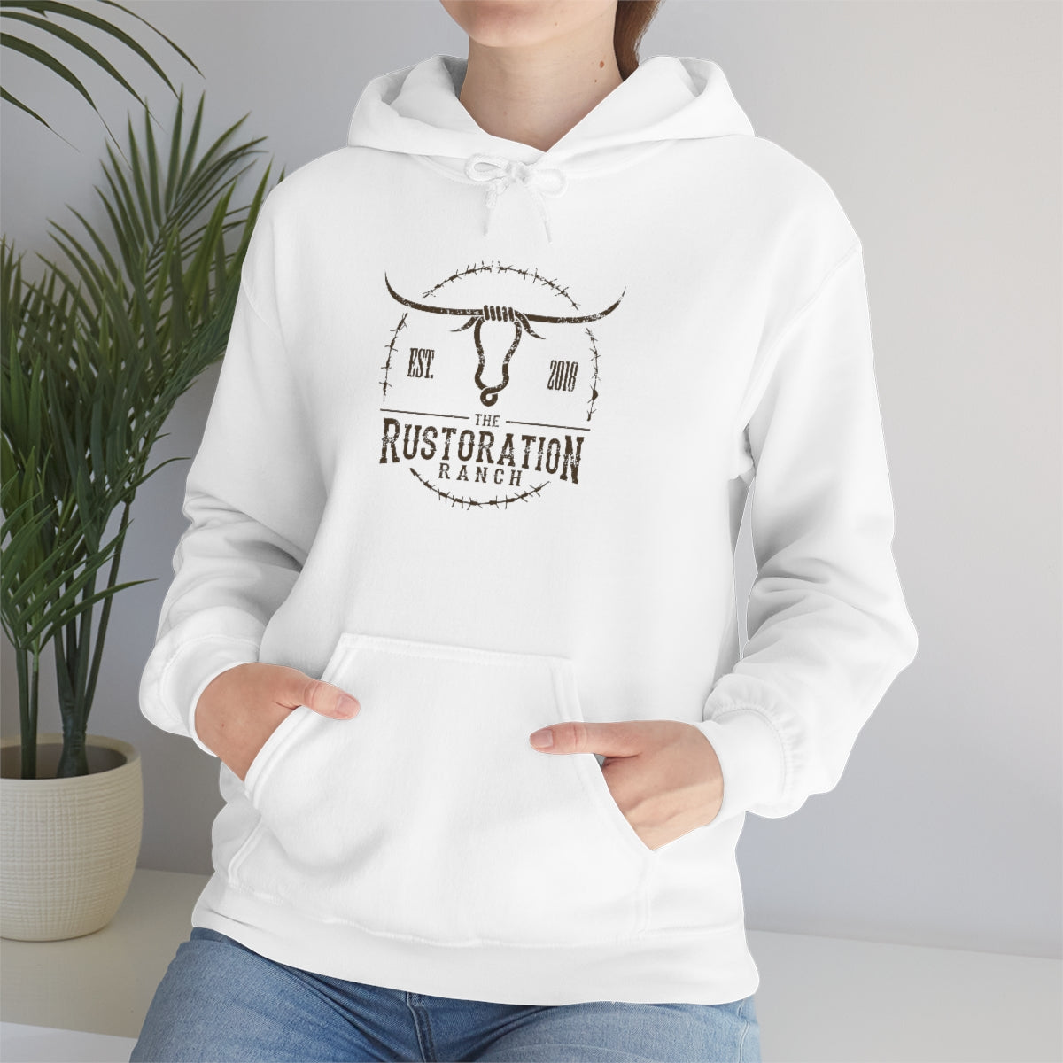 Rustoration Ranch Gray Unisex Heavy Blend™ Hooded Sweatshirt