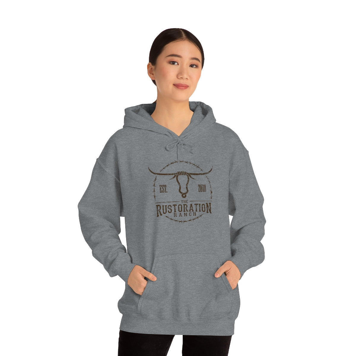 Rustoration Ranch Gray Unisex Heavy Blend™ Hooded Sweatshirt