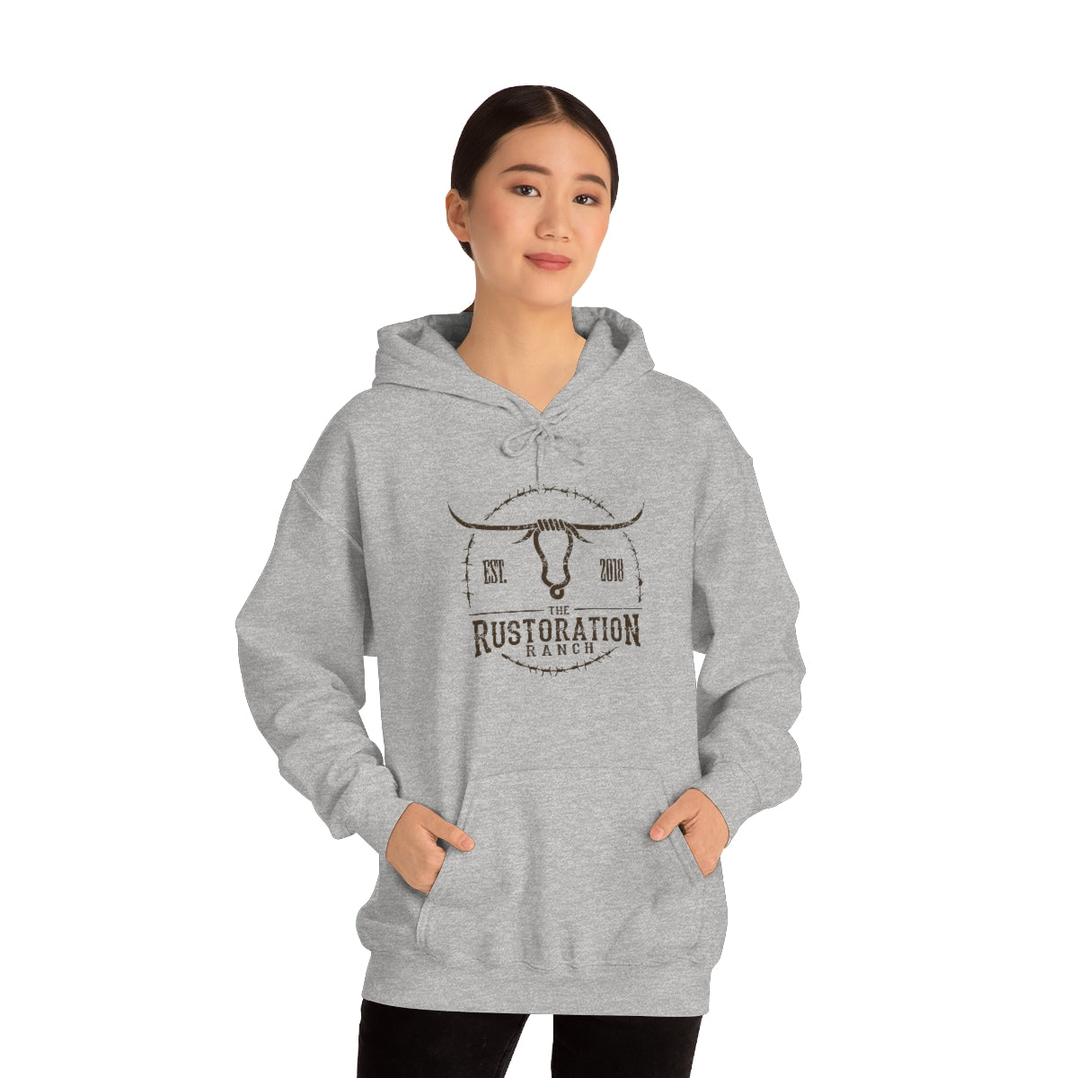 Rustoration Ranch Gray Unisex Heavy Blend™ Hooded Sweatshirt