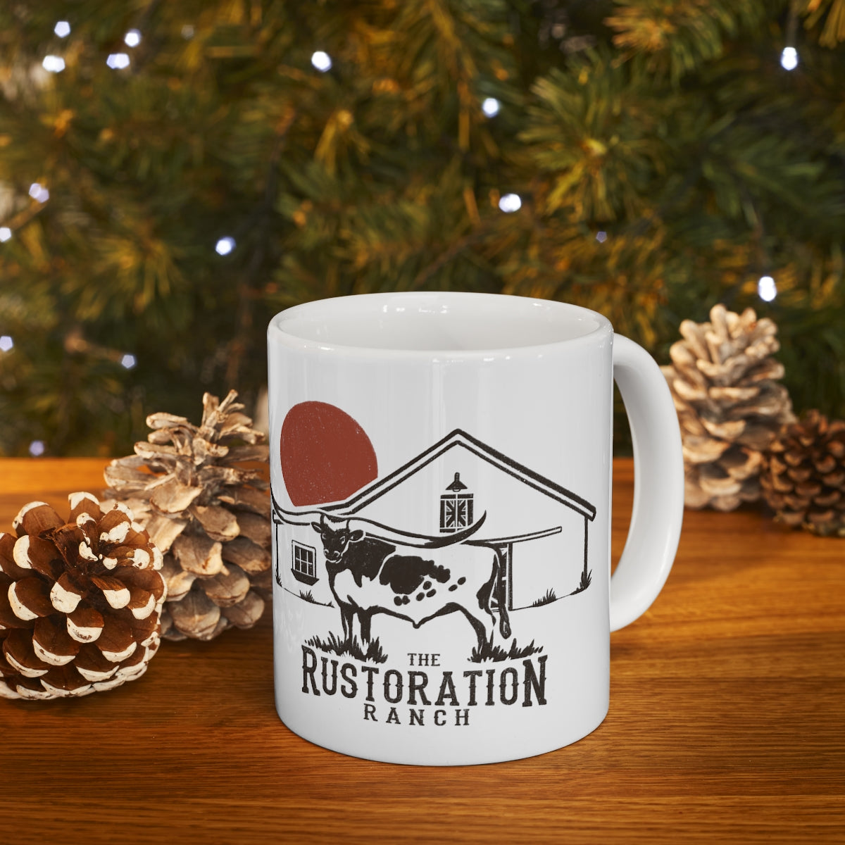 Rustoration Ranch Longhorn Ceramic Mug 11oz