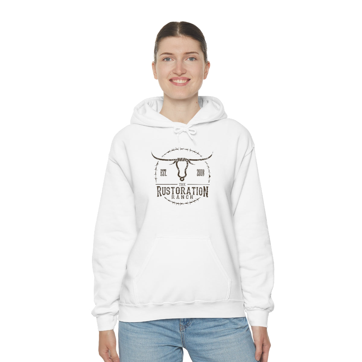 Rustoration Ranch Gray Unisex Heavy Blend™ Hooded Sweatshirt