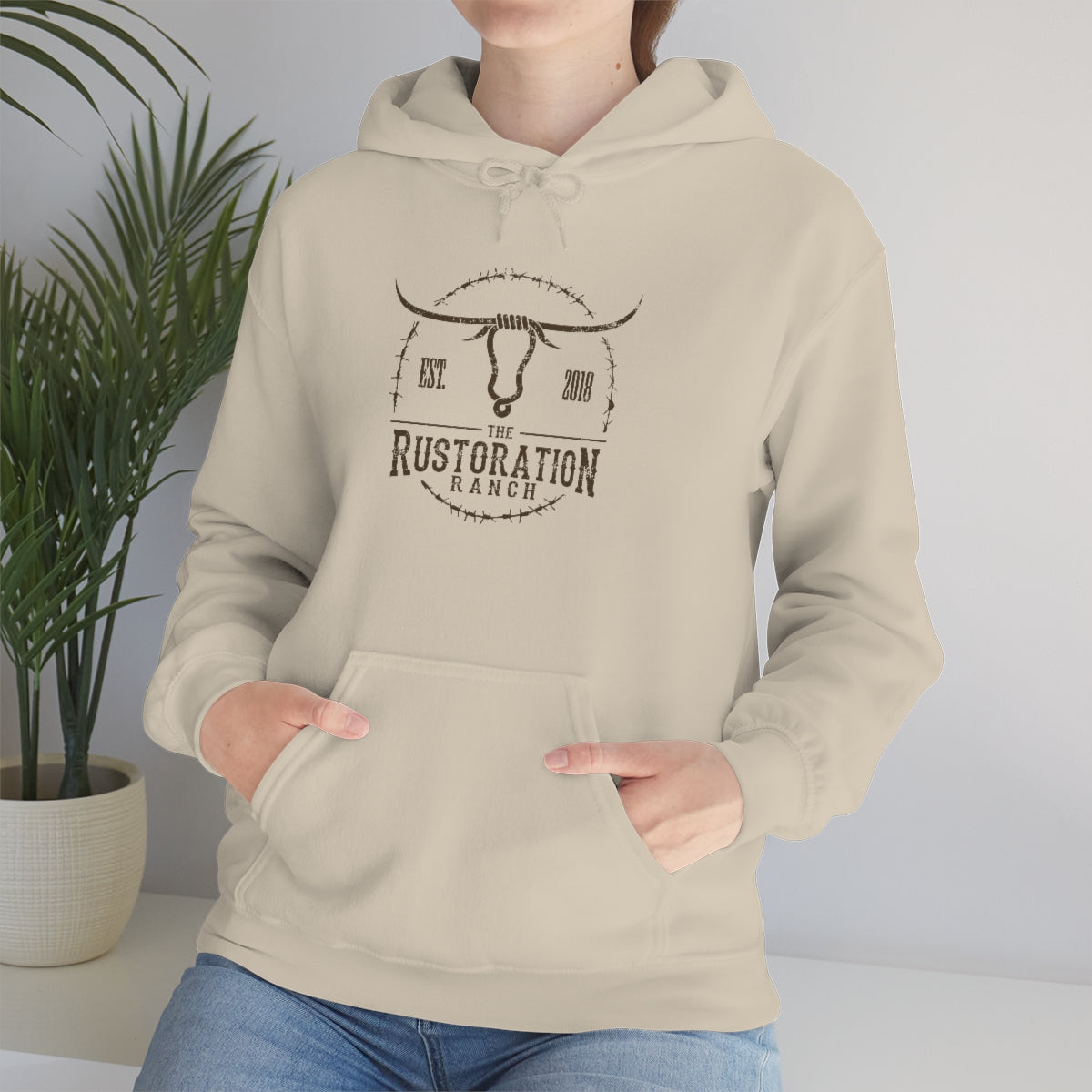 Rustoration Ranch Gray Unisex Heavy Blend™ Hooded Sweatshirt