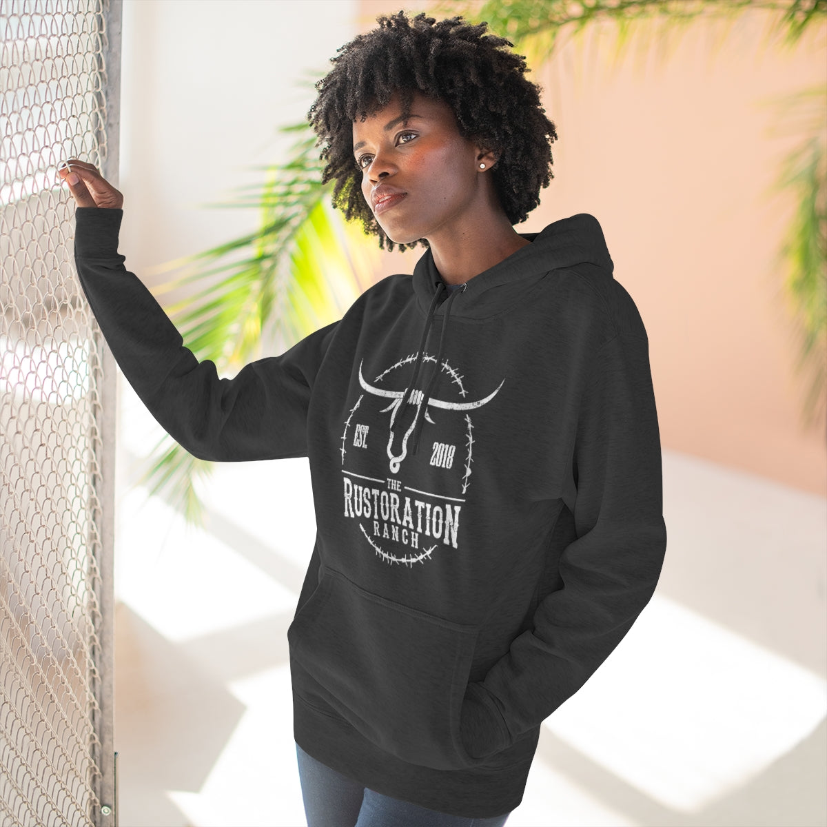 Rustoration Ranch Logo Unisex Premium Pullover Hoodie