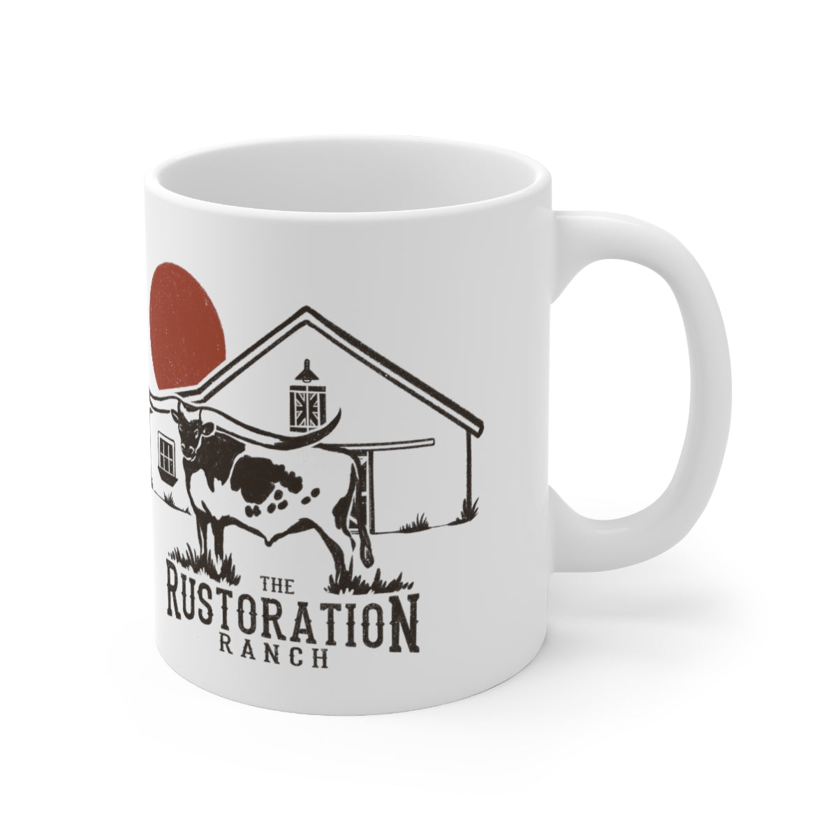 Rustoration Ranch Longhorn Ceramic Mug 11oz