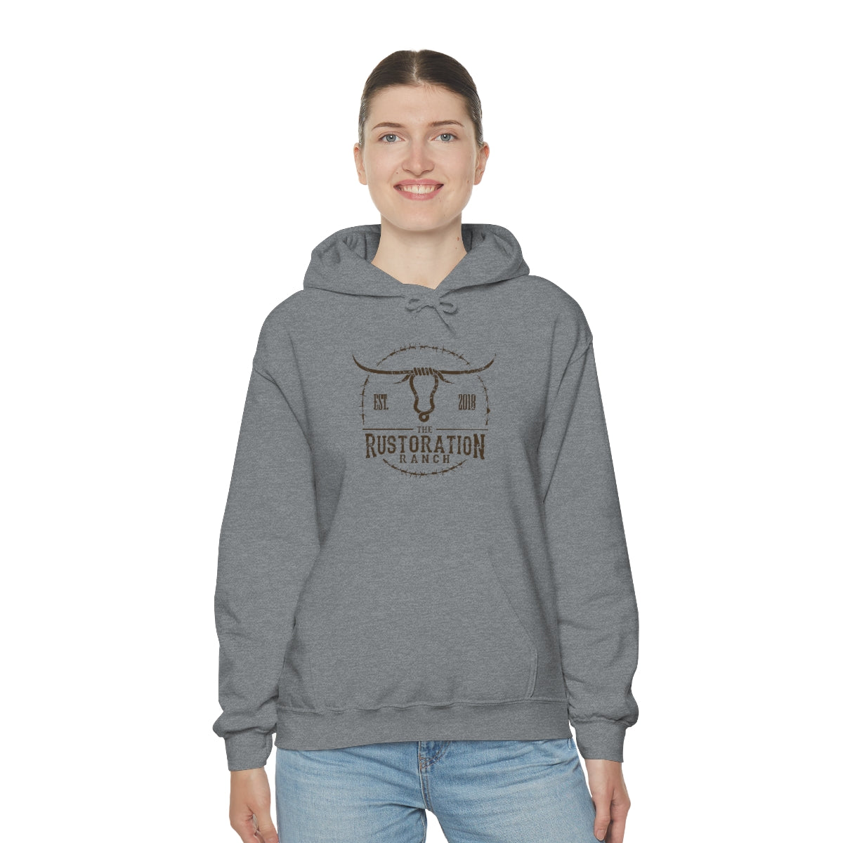 Rustoration Ranch Gray Unisex Heavy Blend™ Hooded Sweatshirt