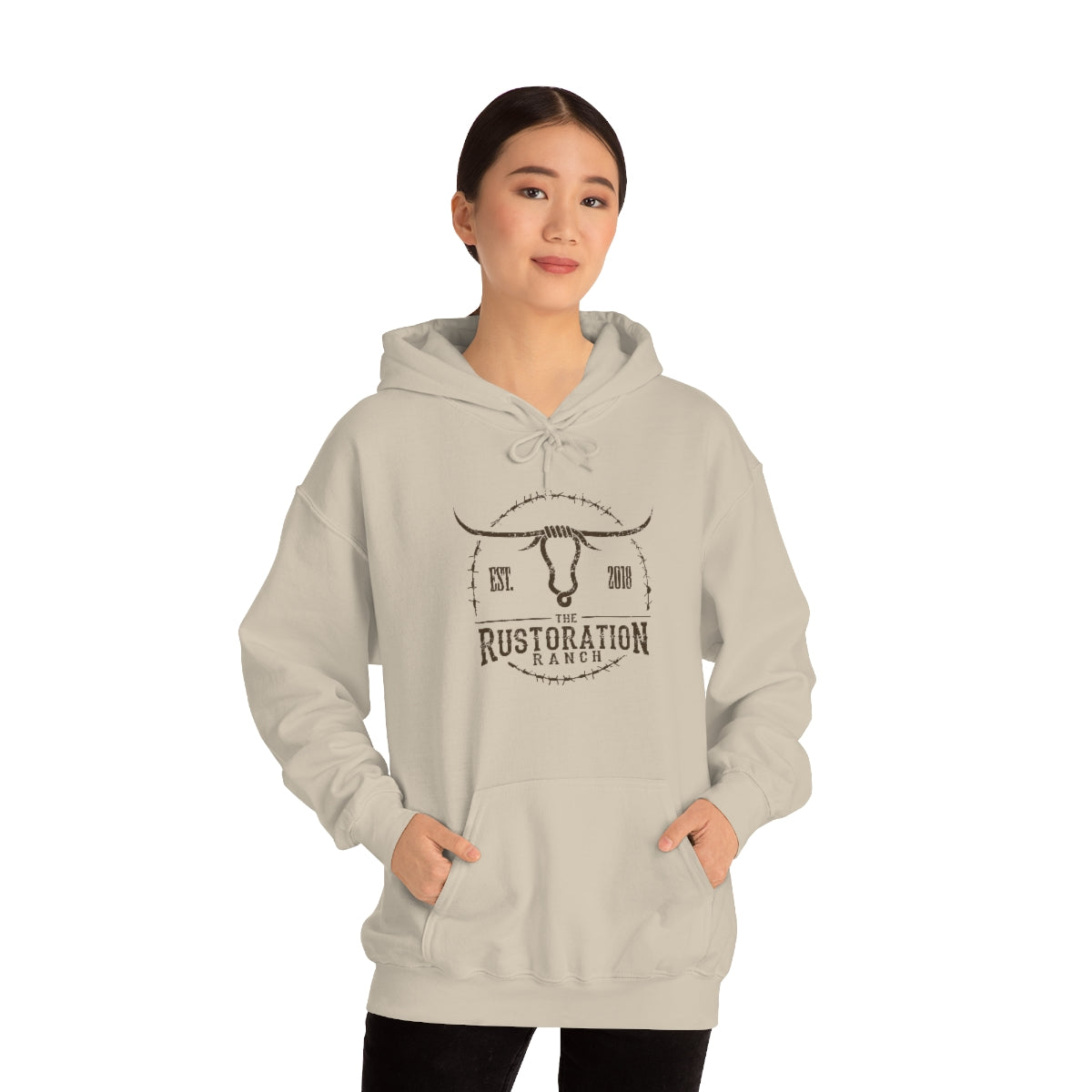 Rustoration Ranch Gray Unisex Heavy Blend™ Hooded Sweatshirt