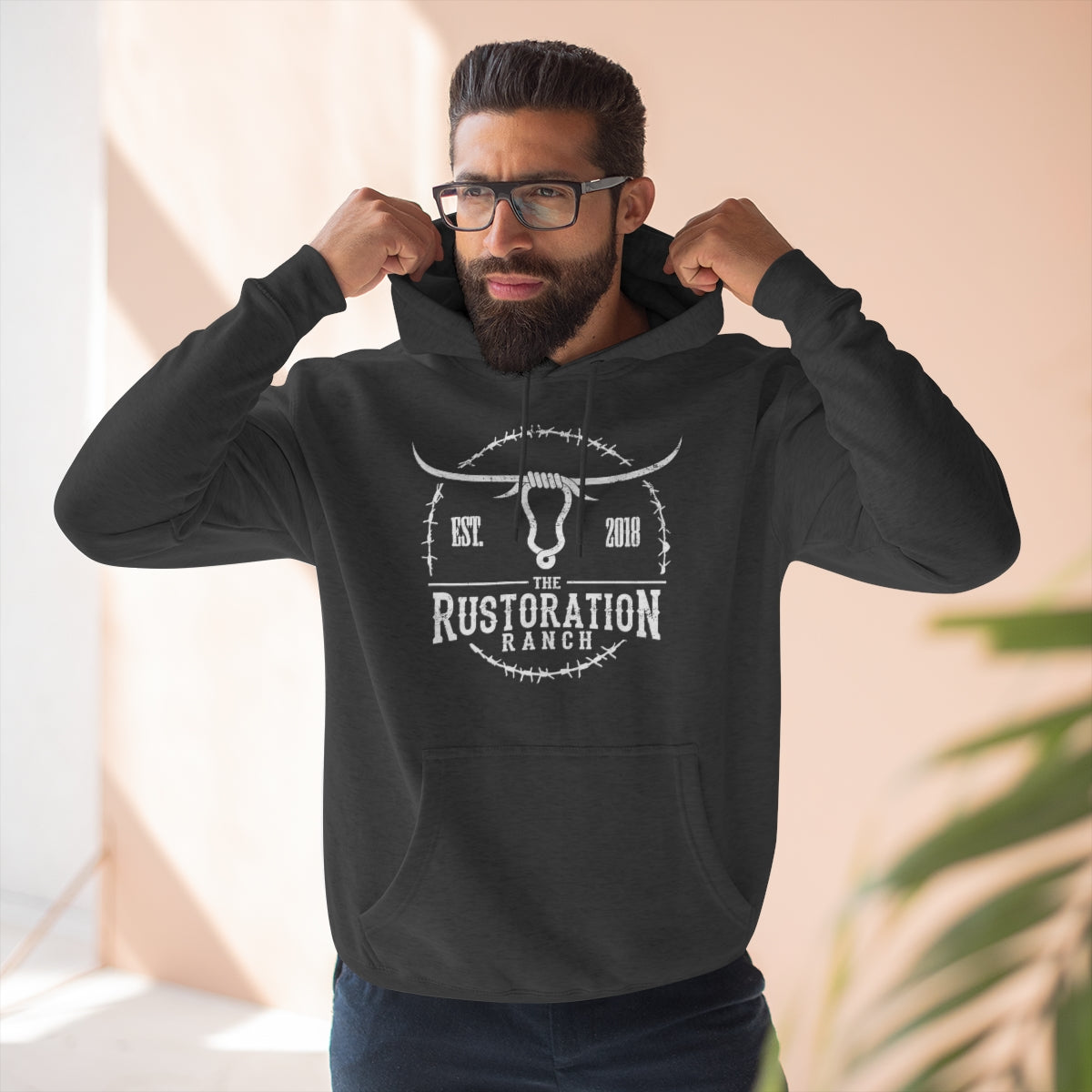 Rustoration Ranch Logo Unisex Premium Pullover Hoodie