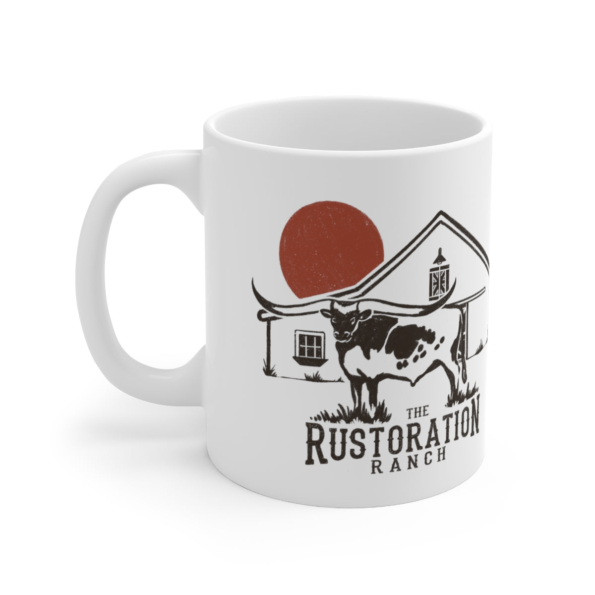 Rustoration Ranch Longhorn Ceramic Mug 11oz