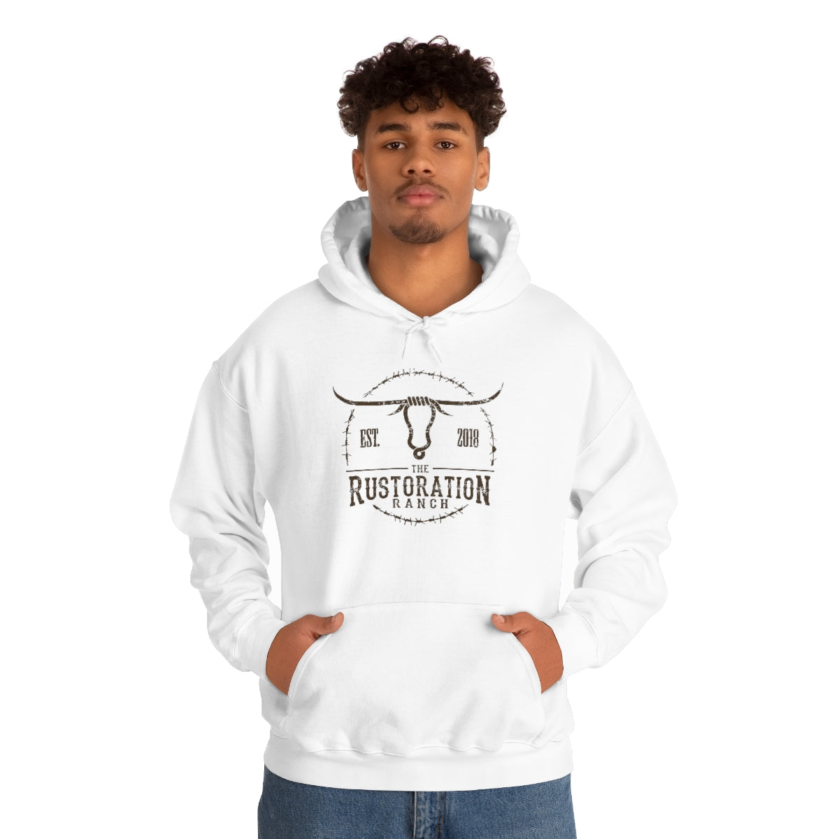 Rustoration Ranch Gray Unisex Heavy Blend™ Hooded Sweatshirt