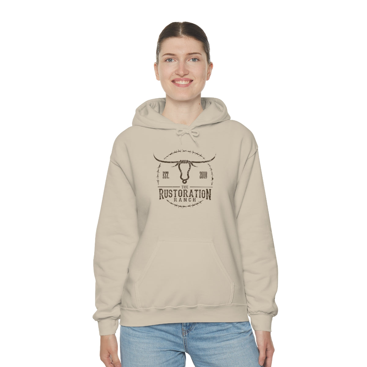 Rustoration Ranch Gray Unisex Heavy Blend™ Hooded Sweatshirt