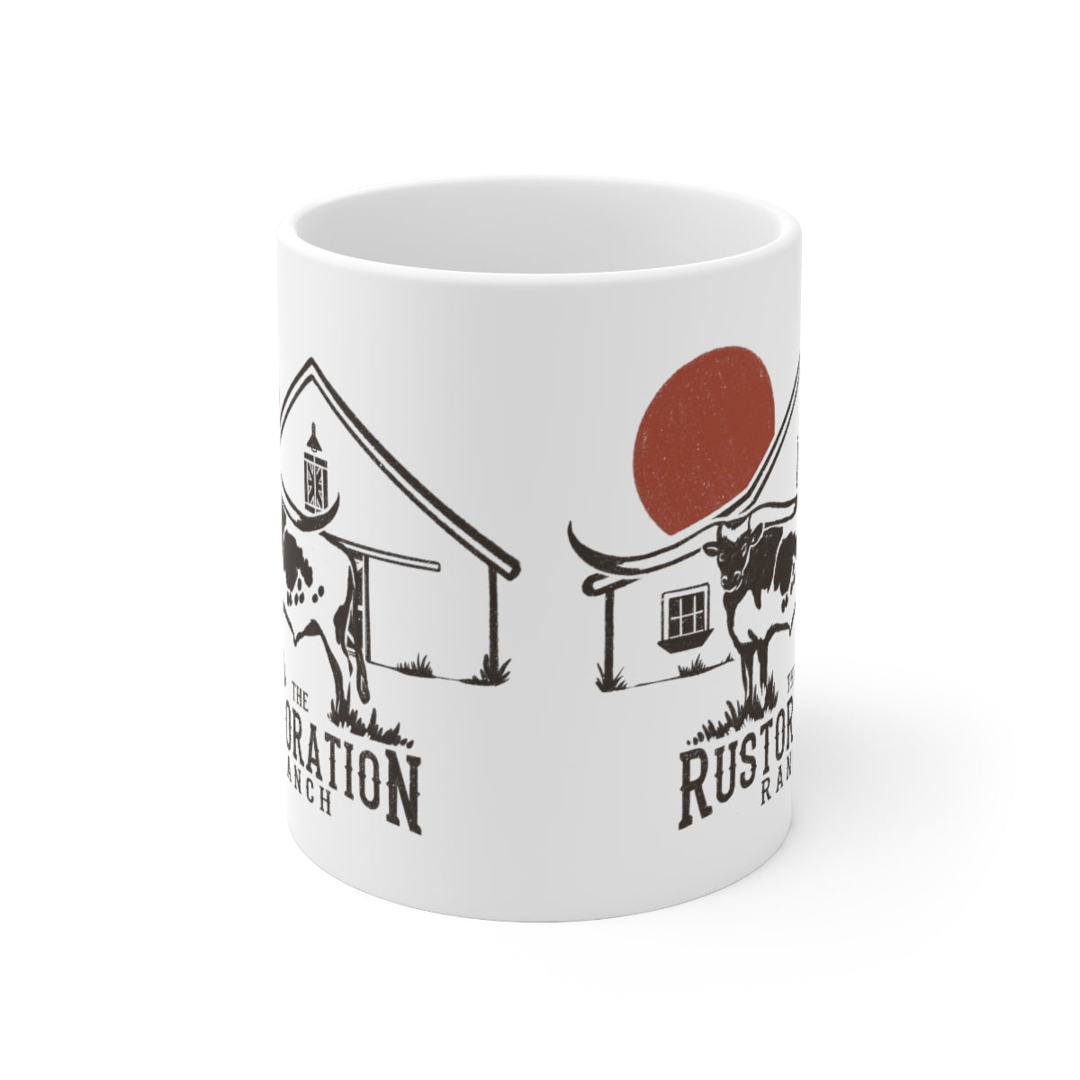 Rustoration Ranch Longhorn Ceramic Mug 11oz