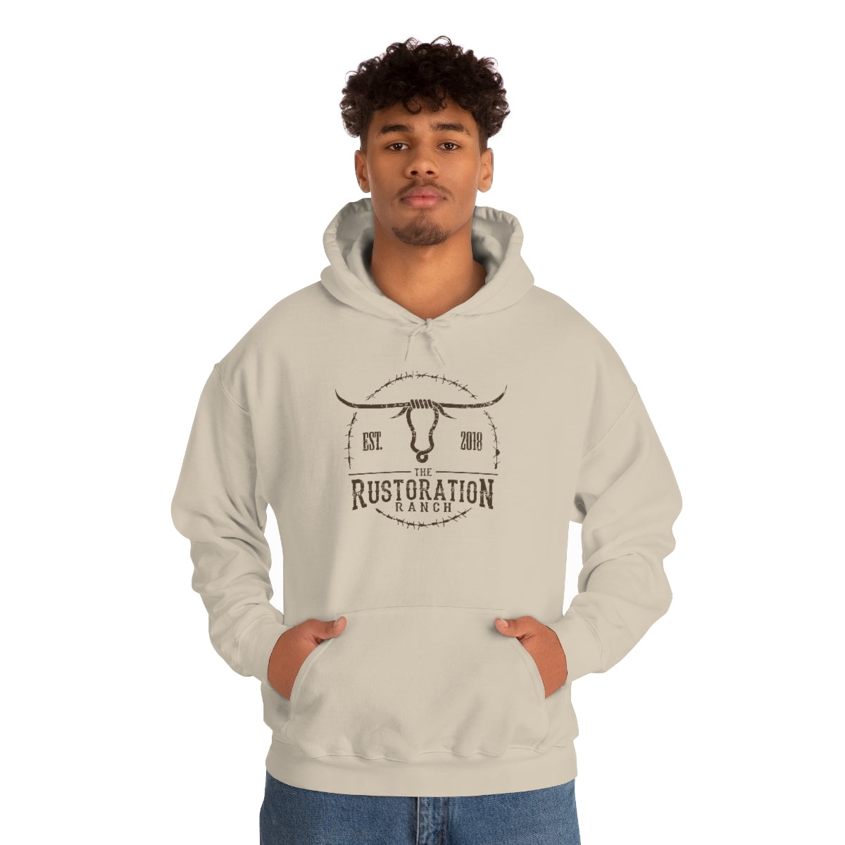 Rustoration Ranch Gray Unisex Heavy Blend™ Hooded Sweatshirt