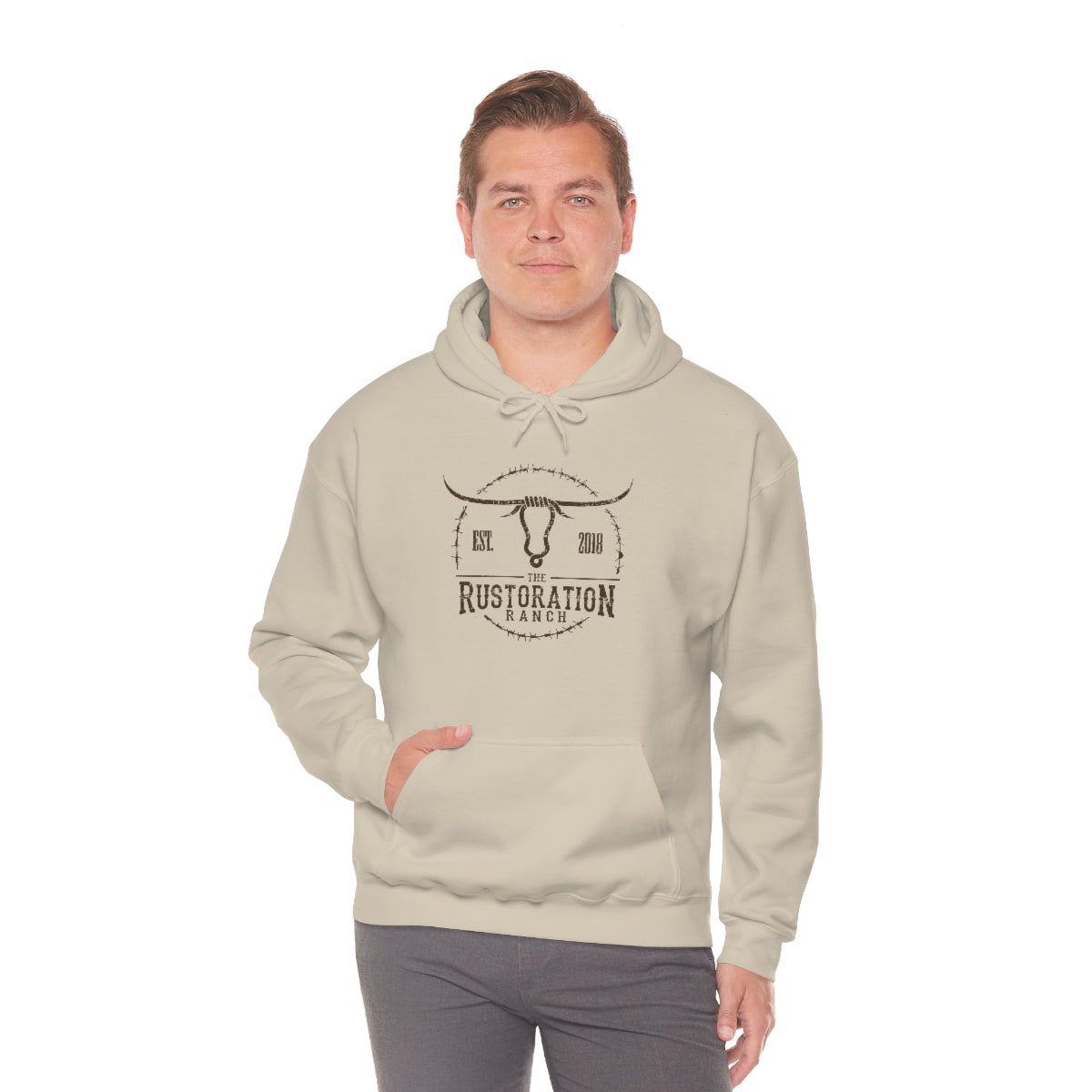 Rustoration Ranch Gray Unisex Heavy Blend™ Hooded Sweatshirt