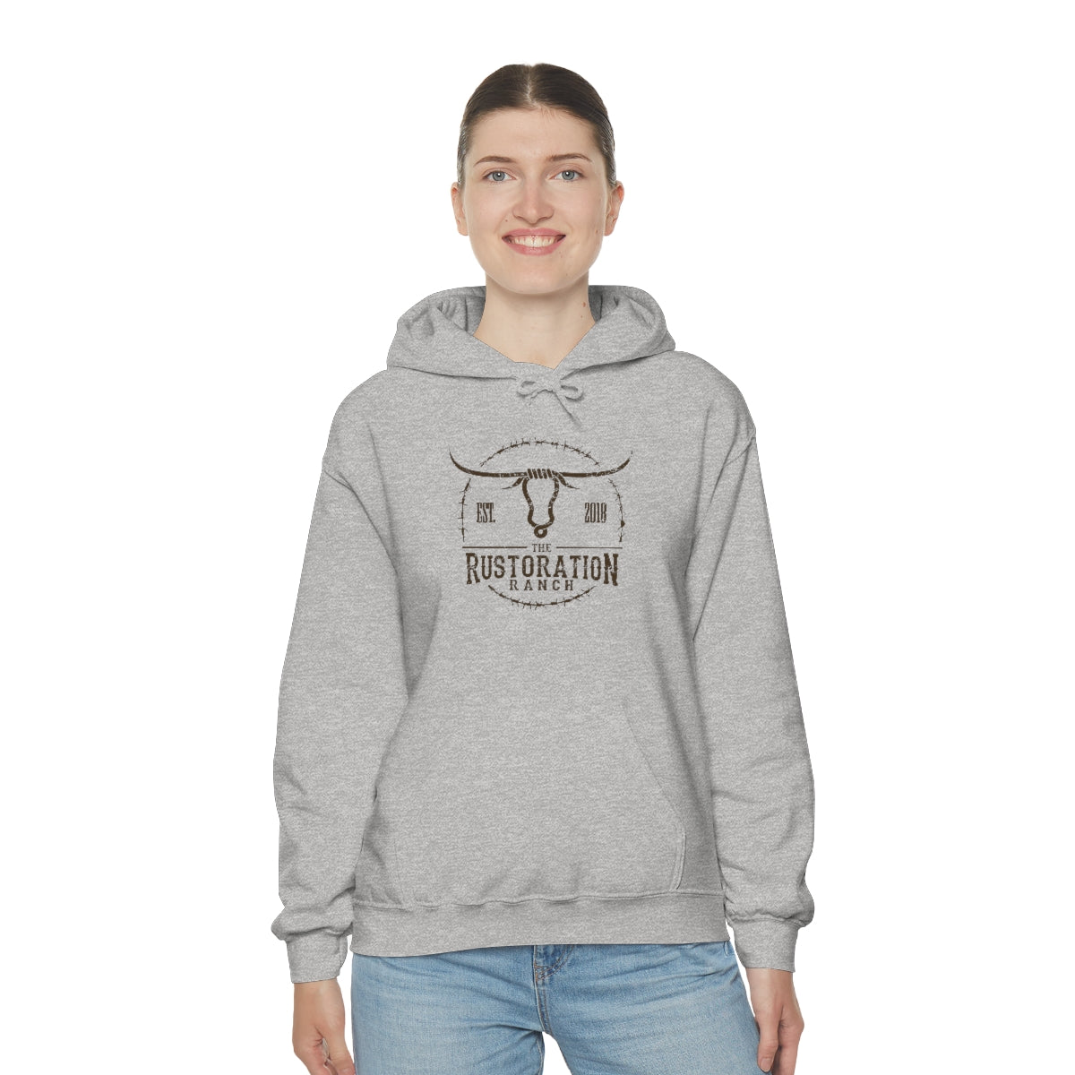 Rustoration Ranch Gray Unisex Heavy Blend™ Hooded Sweatshirt