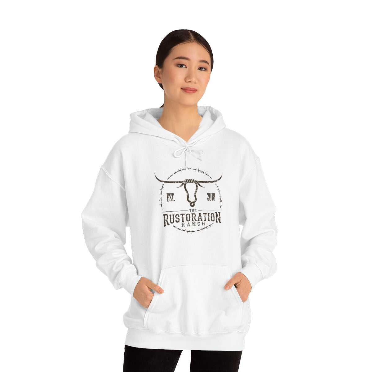 Rustoration Ranch Gray Unisex Heavy Blend™ Hooded Sweatshirt